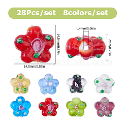 38Pcs Handmade Lampwork Beads&nbsp;LAMP-HS0001-23