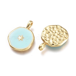 Brass Enamel Pendants&nbsp;KK-K248-02B-G