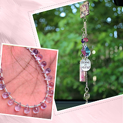 250pcs 5 Colors Transparent Electroplate Glass with Imitation Jade Glass Beads Strands&nbsp;EGLA-SP0001-06