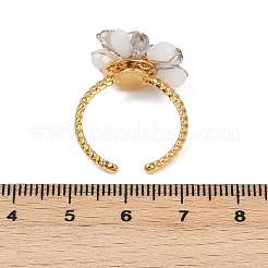 304 Stainless Steel Cuff Rings with Glass Crystal&nbsp;RJEW-V010-02G