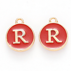 Golden Plated Enamel Alloy Charms&nbsp;ENAM-SZ0001-26C-R