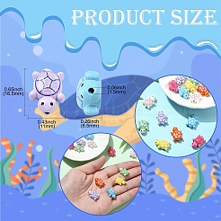 14Pcs 7 Colors Spray Painted Alloy Beads with Glitter Sheet&nbsp;FIND-CJ0003-39