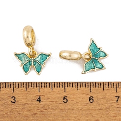 Rack Plating Alloy Enamel European Dangle Charms&nbsp;FIND-C055-12G