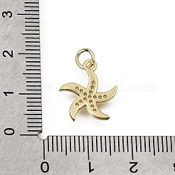 Brass Micro Pave Clear Cubic Zirconia Charms&nbsp;CU-L001-11G-01