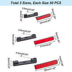 150Pcs 3 Style Plastic Brooch Finding&nbsp;FIND-PH0005-64