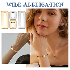 48Pcs 4 Style 201 Stainless Steel Linking Rings&nbsp;STAS-UN0040-26