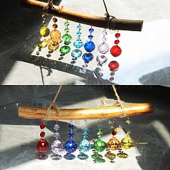 Glass Teardrop Hanging Suncatchers&nbsp;PW-WG21031-01