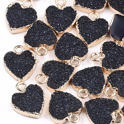 Electroplate Druzy Resin Pendants&nbsp;RESI-S366-01-M