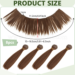 Plastic Long Straight Hairstyle Doll Wig Hair&nbsp;DIY-WH0656-99E