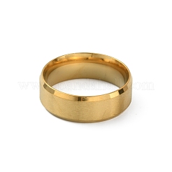 201 Stainless Steel Plain Band Ring for Men Women&nbsp;RJEW-WH0010-06G-MG