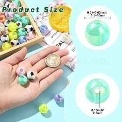 Two Tone Plating Acrylic Beads&nbsp;MACR-CJC0004-26
