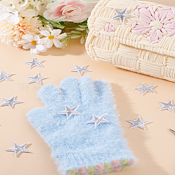 5Pcs Computerized Embroidery Cloth Iron on/Sew on Patches&nbsp;DIY-LP0001-13B
