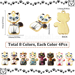 32Pcs 8 Styles Rack Plating Alloy Pendants&nbsp;FIND-SC0009-93
