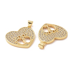 Brass Micro Pave Cubic Zirconia Pendants&nbsp;ZIRC-I063-26G