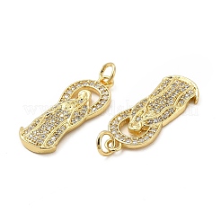 Brass Micro Pave Cubic Zirconia Pendants&nbsp;KK-E068-VB089