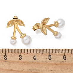 Cherry 304 Stainless Steel Stud Earrings&nbsp;EJEW-L287-066G