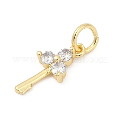 Brass Pave Cubic Zirconia 
Pendants&nbsp;KK-U062-47G