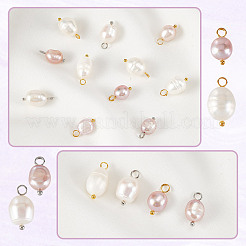 20Pcs Natural Pearl Pendants&nbsp;PALLOY-GA00015