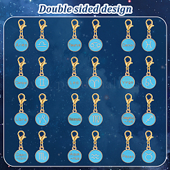6 Sets 6 Colors Alloy Enamel Pendants Decoration&nbsp;HJEW-PH0001-66