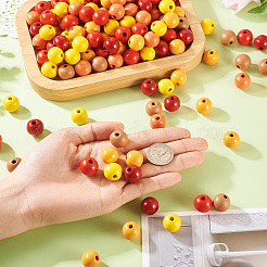 240Pcs 6 Colors Natural Wooden Beads&nbsp;WOOD-TA0002-74D
