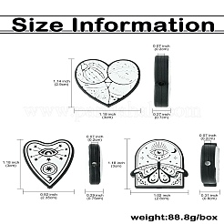 15Pcs 3 Styles Food Grade  Gothic Theme Silicone Focal Beads&nbsp;SIL-CJ0001-88