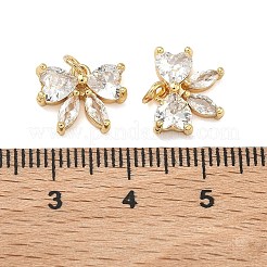 Brass Micro Pave Cubic Zirconia Pendants&nbsp;LS-KK-A291-16G
