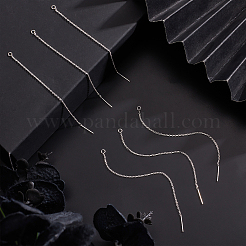 3 Pairs 925 Sterling Silver Ear Stud Findings&nbsp;STER-BBC0001-42