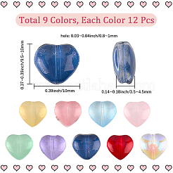 108Pcs 9 Colors Transparent Glass Beads Sets&nbsp;GLAA-PA0001-06
