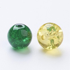 Baking Paint Crackle Glass Beads&nbsp;DGLA-X0006-8mm-07