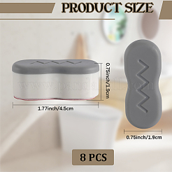 ABS Plastic Bidet Toilet Seat Bumpers with Strong Adhesive for Toilet Cover Adhesive&nbsp;AJEW-WH20060-61B