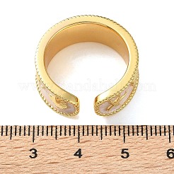 Brass Enamel Cuff Open Rings&nbsp;KK-E807-01G