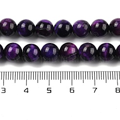 Grade B Natural Purple Tiger Eye Beads Strands&nbsp;X-G-F591-18-8mm