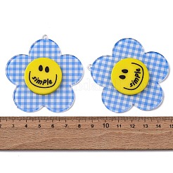 Opaque Printed Acrylic Big Pendants&nbsp;OACR-B053-01D
