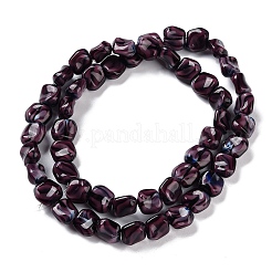Handmade Milleflori Glass Beads Strands&nbsp;X-LAMP-M018-01A-01