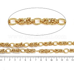 304 Stainless Steel knot with Textured Oval Link Chains&nbsp;CHS-S010-02G