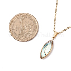 Natural Paua Shell Pendant Necklaces&nbsp;NJEW-JN05141