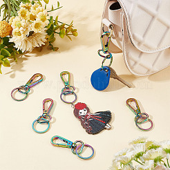 10Pcs Rainbow Color Zinc Alloy Keychain Clasps&nbsp;FIND-PH0006-45