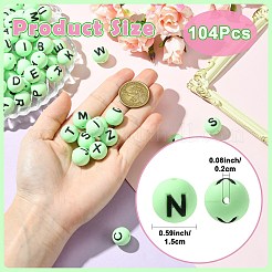 104Pcs 26 Styles Silicone Beads&nbsp;SIL-SZ0003-40G