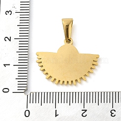 Resin Imitation White Shell Fan Pendants&nbsp;STAS-R229-12G