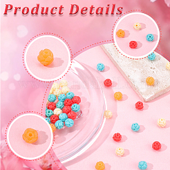 120Pcs 4 Colors Synthetic Coral Carved Beads&nbsp;CORA-PA0001-02
