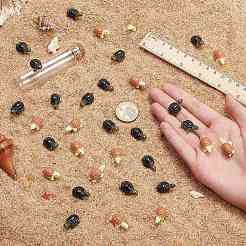50Pcs 2 Colors Miniature Resin Mini Tortoise Display Decorations&nbsp;AJEW-CP0005-47