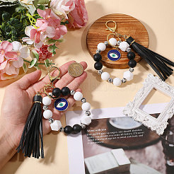 2Pcs Silicone Focal Beads Mobile Strap Keychains&nbsp;KEYC-CA00010