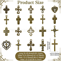100 Pcs 20 Styles Tibetan Style Alloy Pendants&nbsp;FIND-CJ0003-90