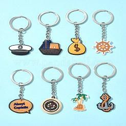 8Pcs 8 Styles Cartoon PVC Pendant Keychain&nbsp;KEYC-FS0001-07