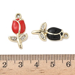 Alloy Enamel Rhinestone Pendants&nbsp;FIND-L024-19G