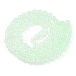 Baking Paint Imitation Jade Glass Round Bead Strands&nbsp;X1-DGLA-N003-10mm-08-1