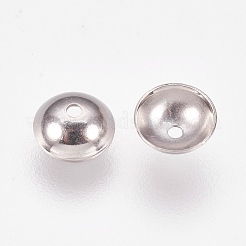 Non-Tarnish Apetalous 201 Stainless Steel Bead Caps&nbsp;STAS-L205-13F
