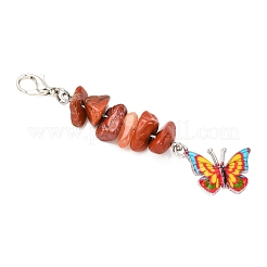 5Pcs Butterfly Alloy Enamel Pendant Decorations&nbsp;HJEW-JM04162