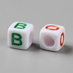 Opaque Acrylic Bead&nbsp;OACR-WH0037-13