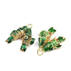 Brass Cloisonne Pendants&nbsp;KK-P251-A01-G-06